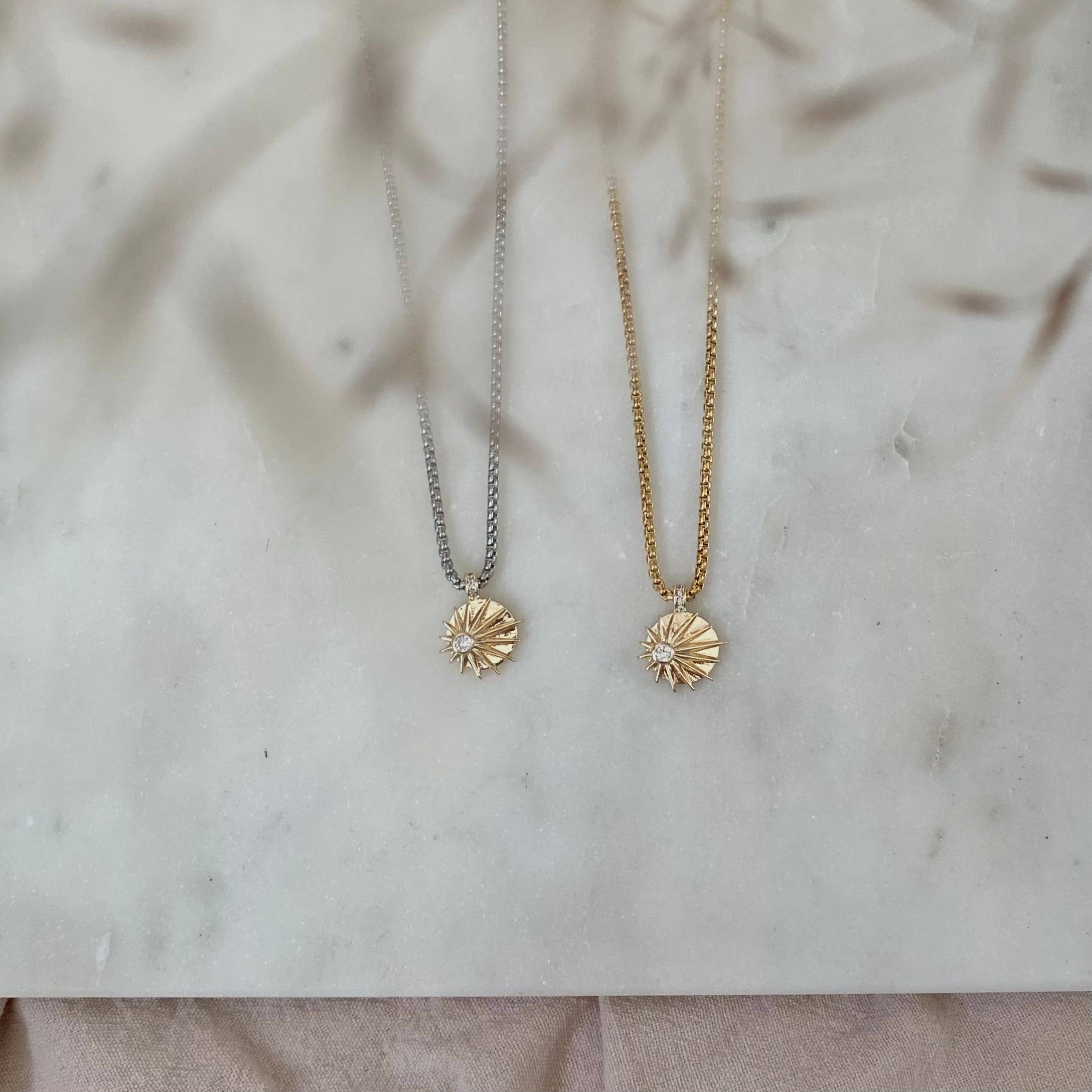 Amady Jewelry – Großhandel Kette mit Anhänger/Charm – Sonnenaufgang Zirkonia vergoldete Halskette Silber Ombre20