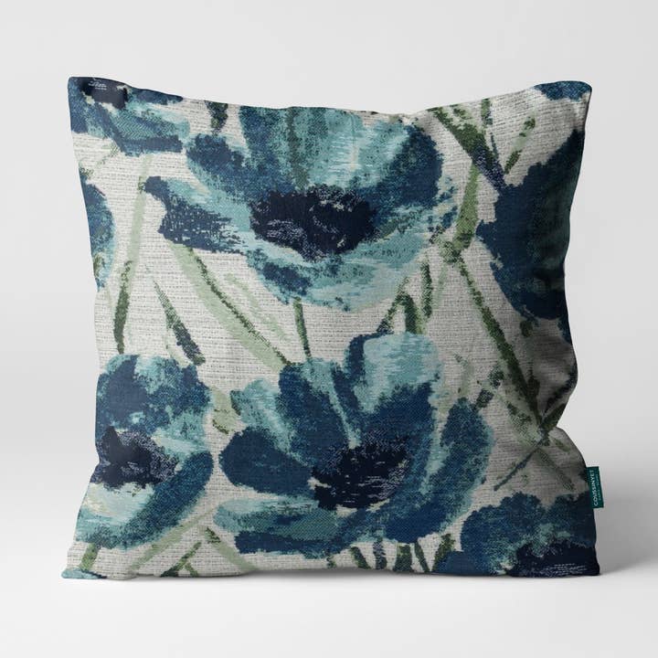 Coussinyet - Wholesale Throw/Decorative Pillow - Giverny Floral Pillow Blue0