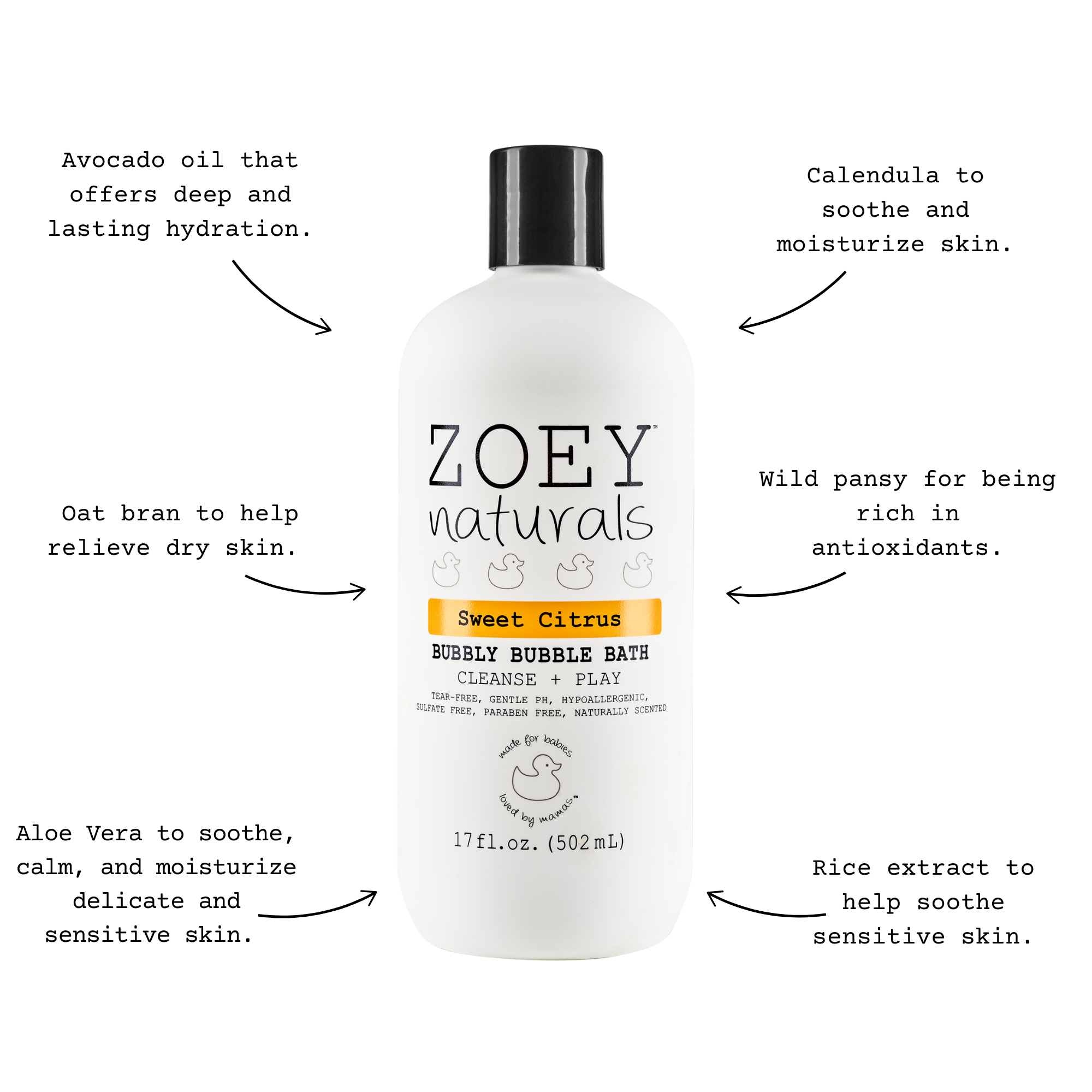 Zoey Naturals - Wholesale Bubble Bath - Sweet Citrus Bubbly Bubble Bath2