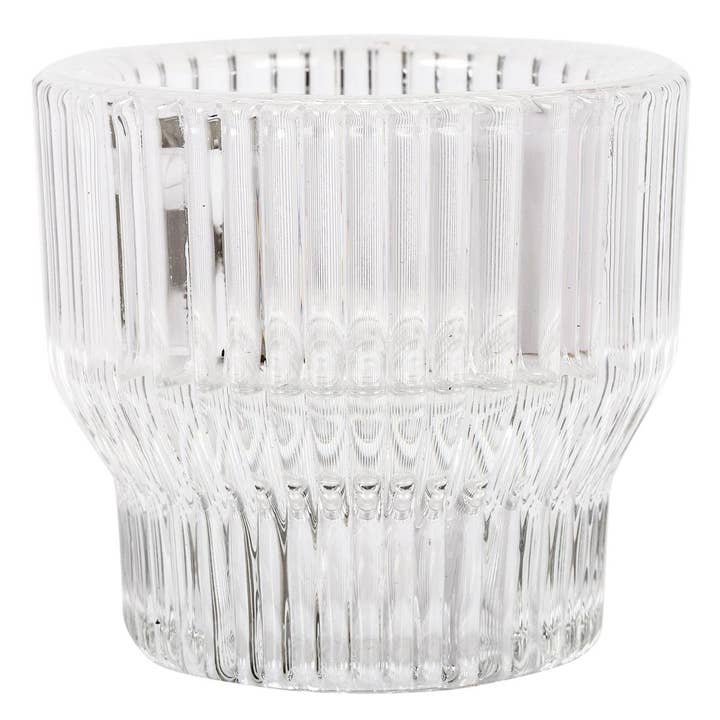 Truu Design - Wholesale Candle Holder - Truu Design Glass 2-Way Candle Holder, Taper/ T-light1