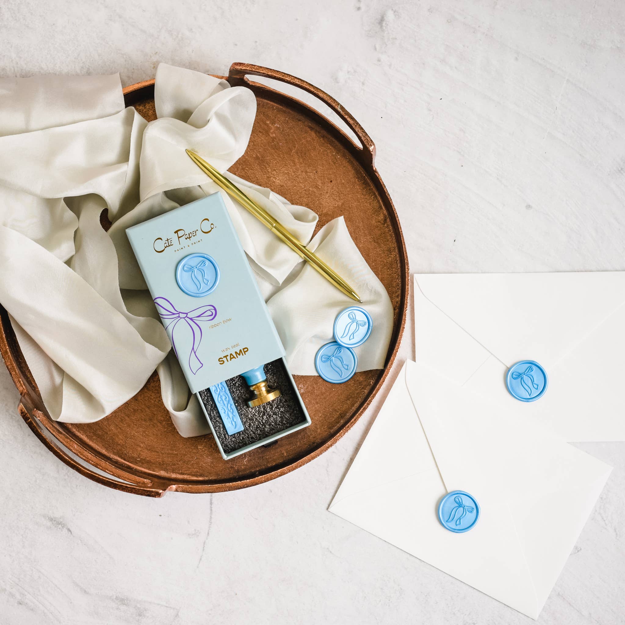 Cate Paper Co. - Wholesale Sealing Wax - Wax seal stamp and wax stick set3