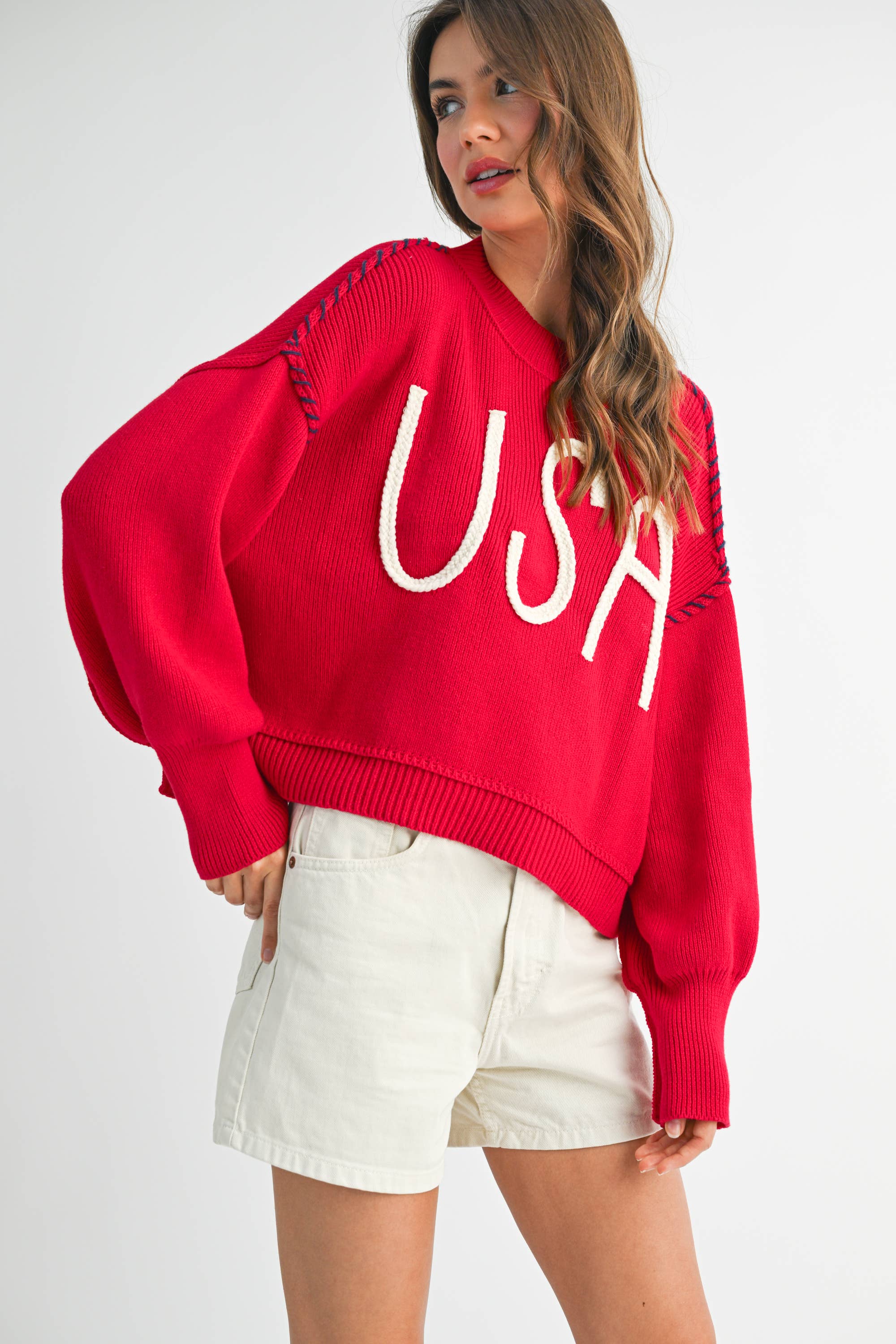 AEMI + CO - Wholesale Knit Sweater - Women's - 3249EK USA Sweater 223