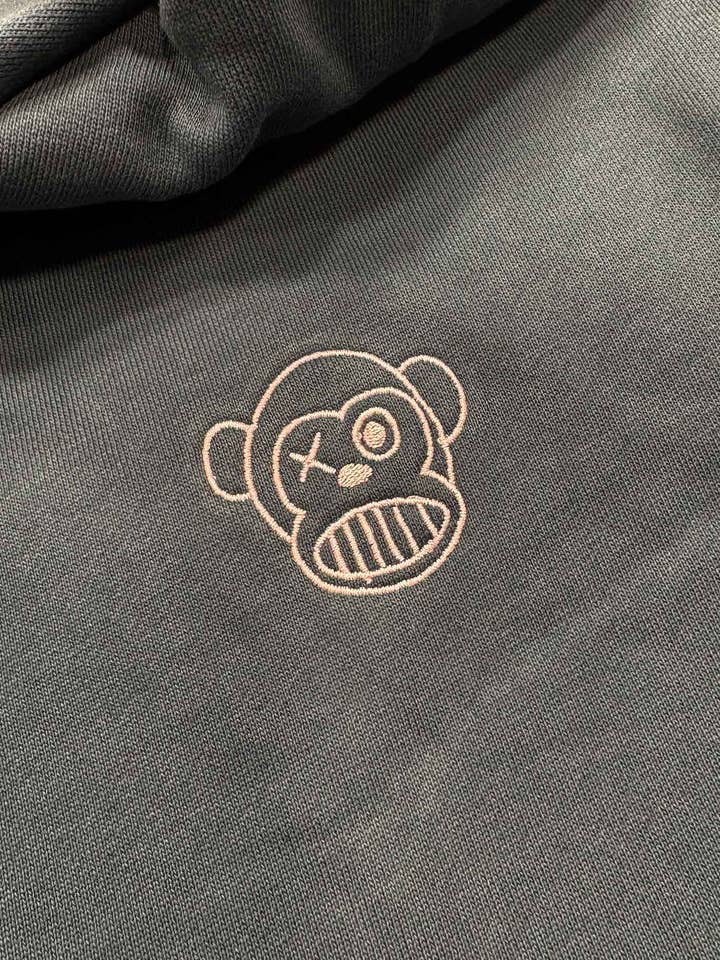 Unisex Sweatshirt Blessed Madness Embroidered by Loco Monky Dark Green for wholesale on Faire4