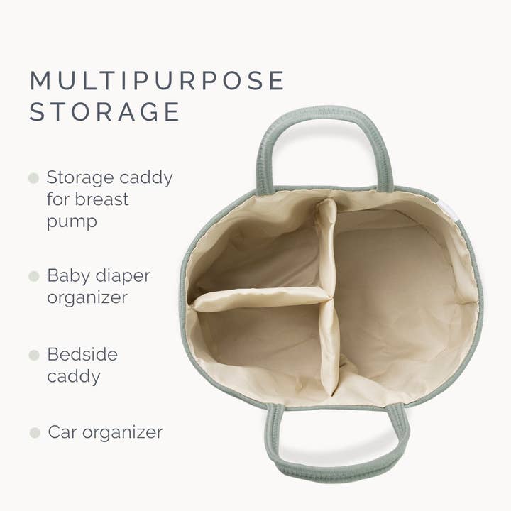 Natemia - Wholesale Diaper Caddy - Baby - Rope Diaper Caddy Organizer in Lily Pad