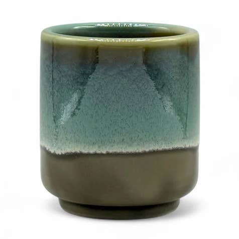 Gurinhiwa Green Mino-yaki Yunomi - Japanese Teacup for wholesale by Inoue Tea
