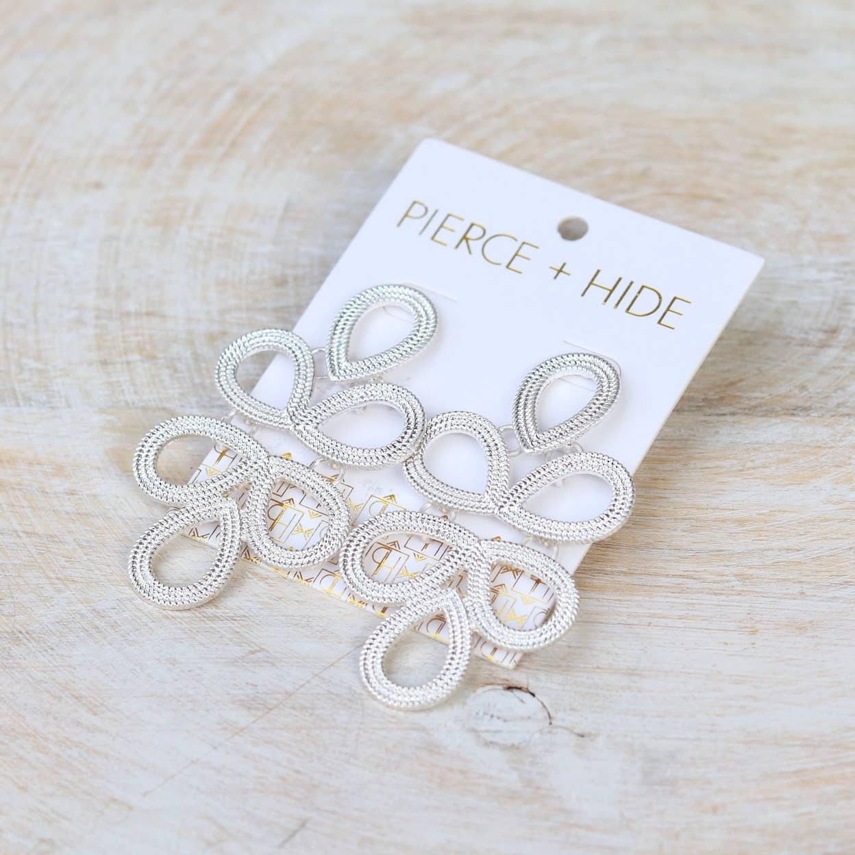 Pierce + Hide - Wholesale Dangle Earrings - Silver Plaza Earrings | Statement Loop Earrings2