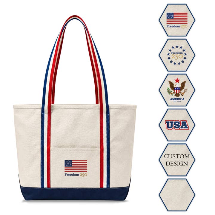 Freedom 250 Tote Bag - Officially Licensed for wholesale by Thankful Greetings