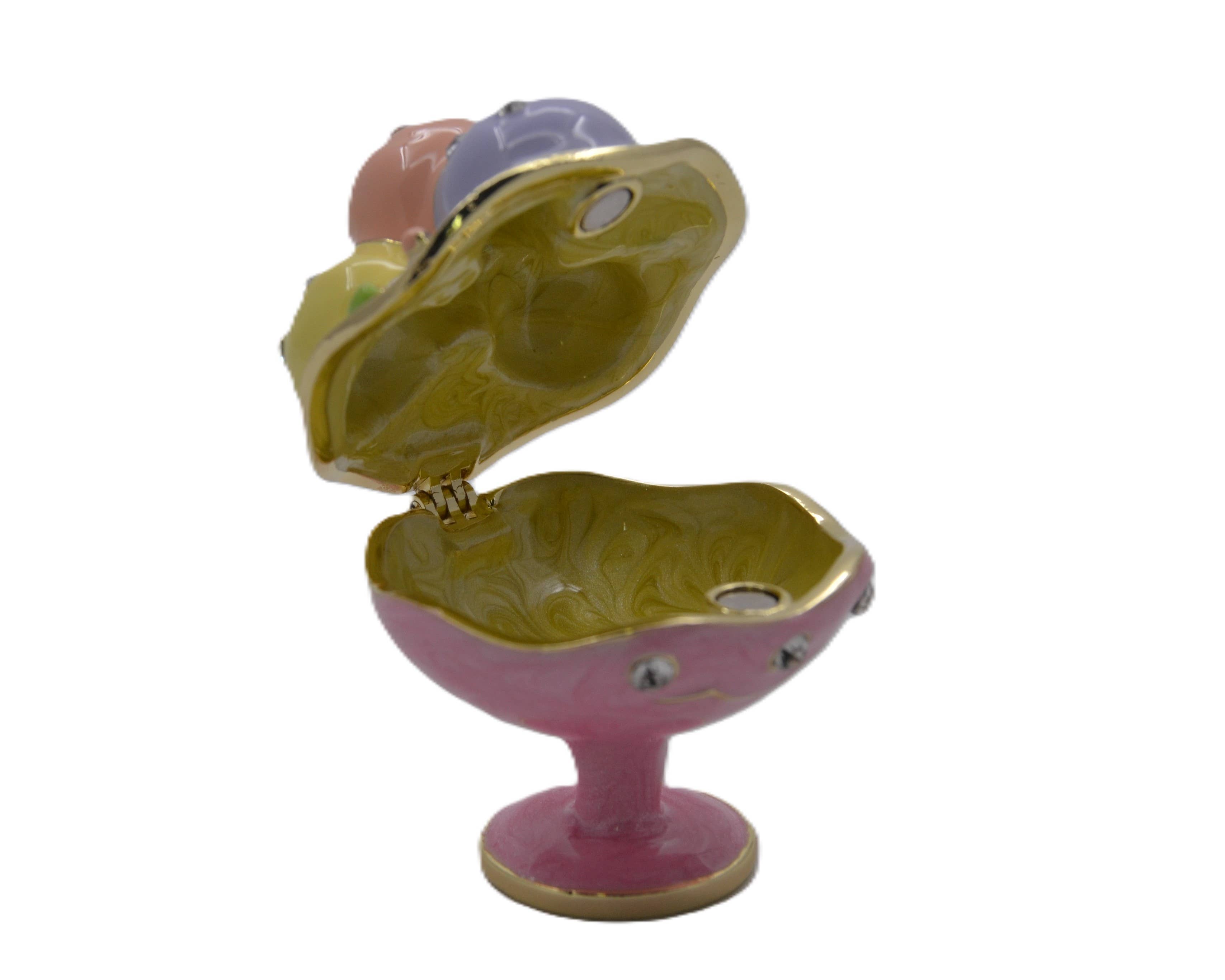 Ciel Collectables - Vente Boîte/rangement à bijoux - Boîte à bibelots en forme de coupe de glace ornée de cristaux autrichiens5