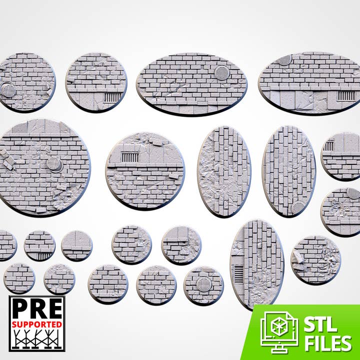 Ville WW2 textured bases for wholesale by Forg3d