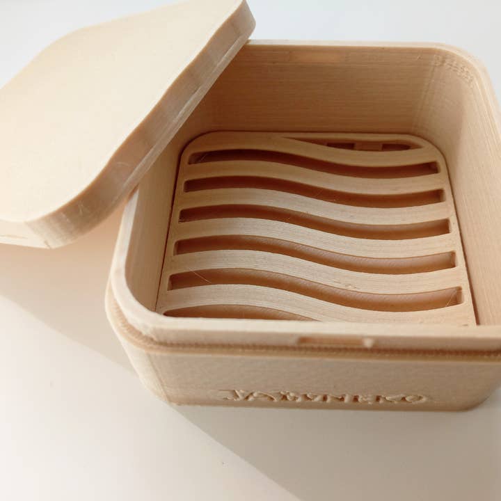 Square soap box for soaps and solid cosmetics for wholesale by Jaboneko