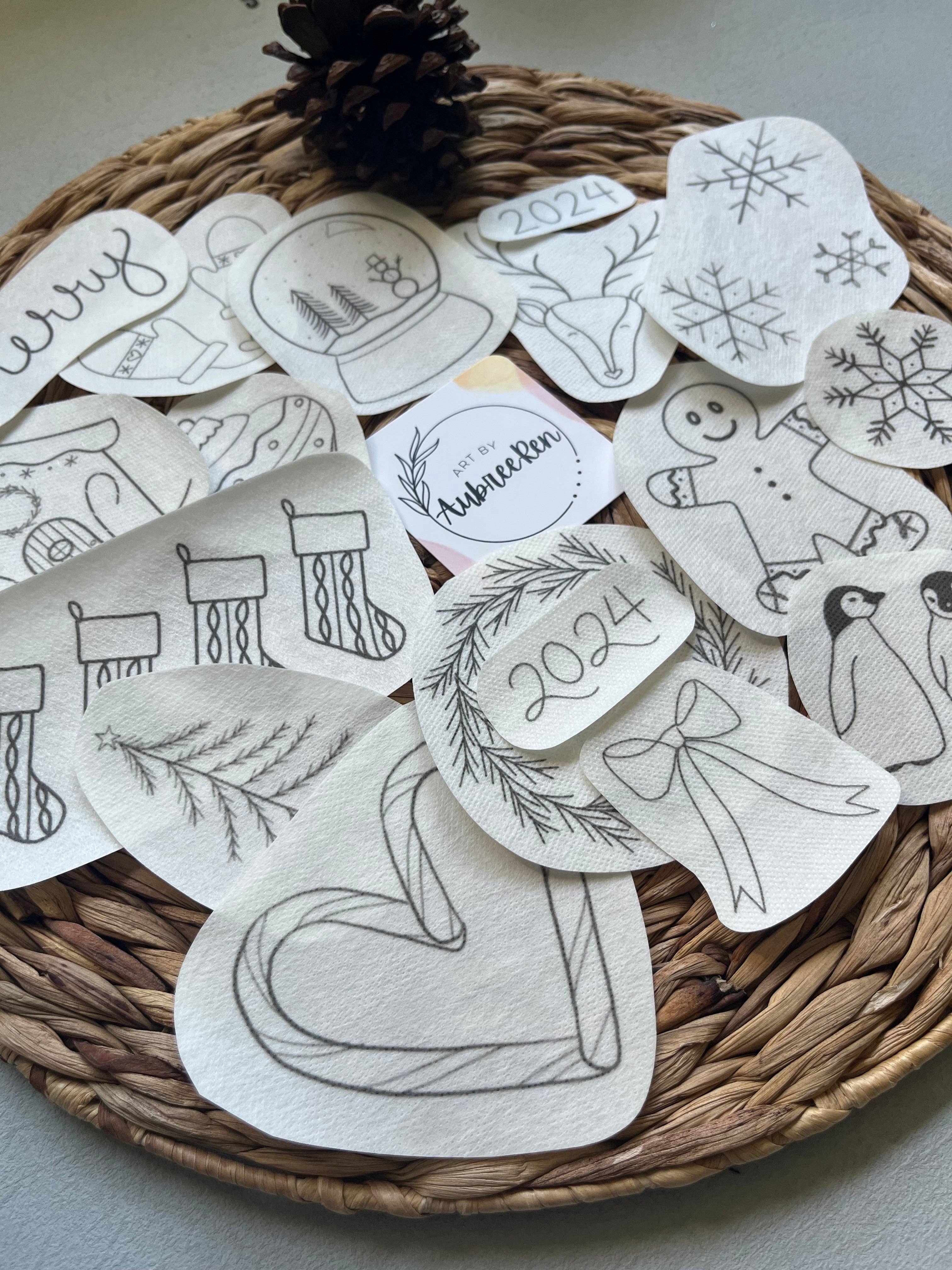 Art by AubreeRen - Wholesale Embroidery/Cross Stitch Supplies - Stick and Stitch Embroidery | HOLIDAY MEGA | Stick & Stitch Patterns | Pattern Peel and Stick | Embroidery Designs1