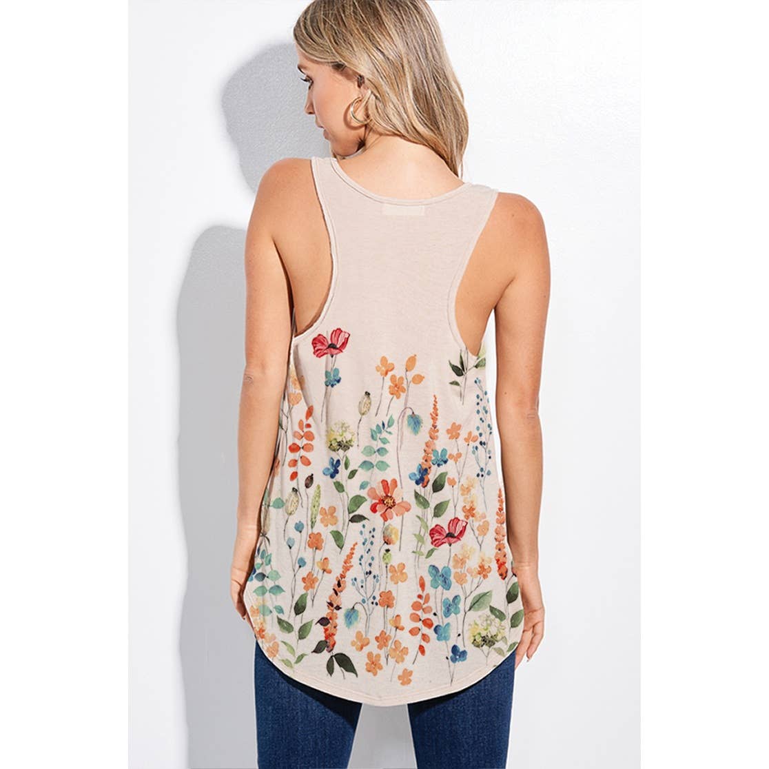 Phil Love – Tops – Mulher por atacado – Tampo do tanque de impressão floral5