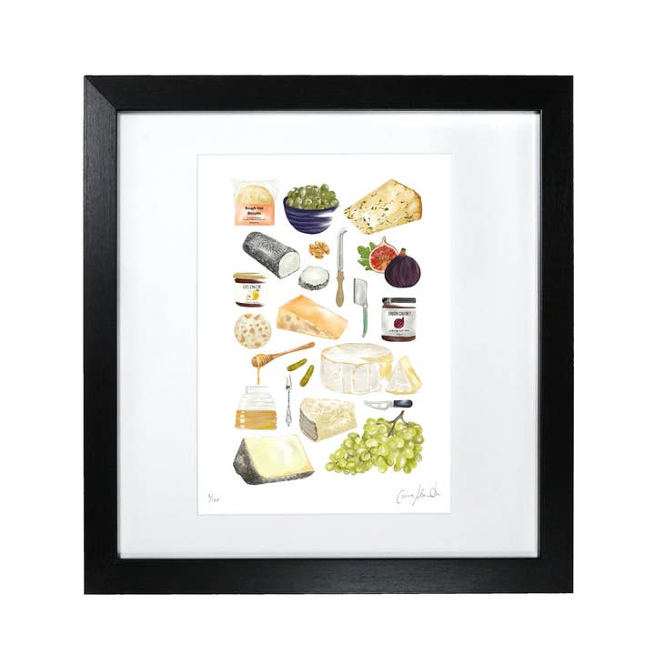 Cheese Board - Impression encadrée en édition limitée - Cheese Lover pour la vente par Corinne Alexander