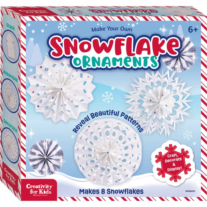 Faber-Castell / Creativity for Kids - Wholesale DIY Craft Kit - Kids - Make Your Own Cutout Paper Snowflake Ornaments Kit for Kids