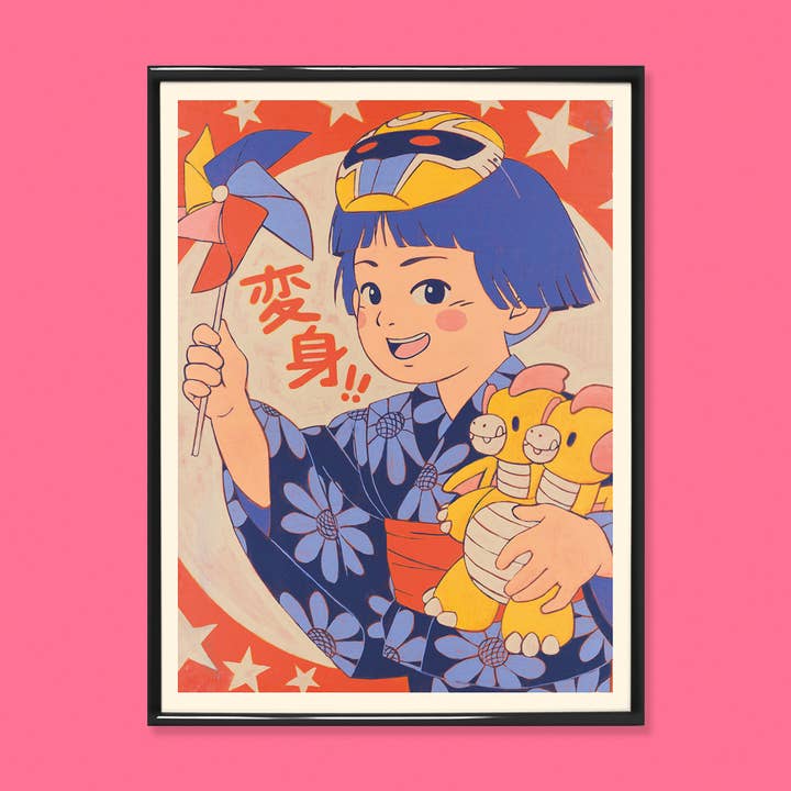 Cartel "Henshin girl" (Formato 30x40cm o A4) para venta al por mayor de Yeaaah! Studio