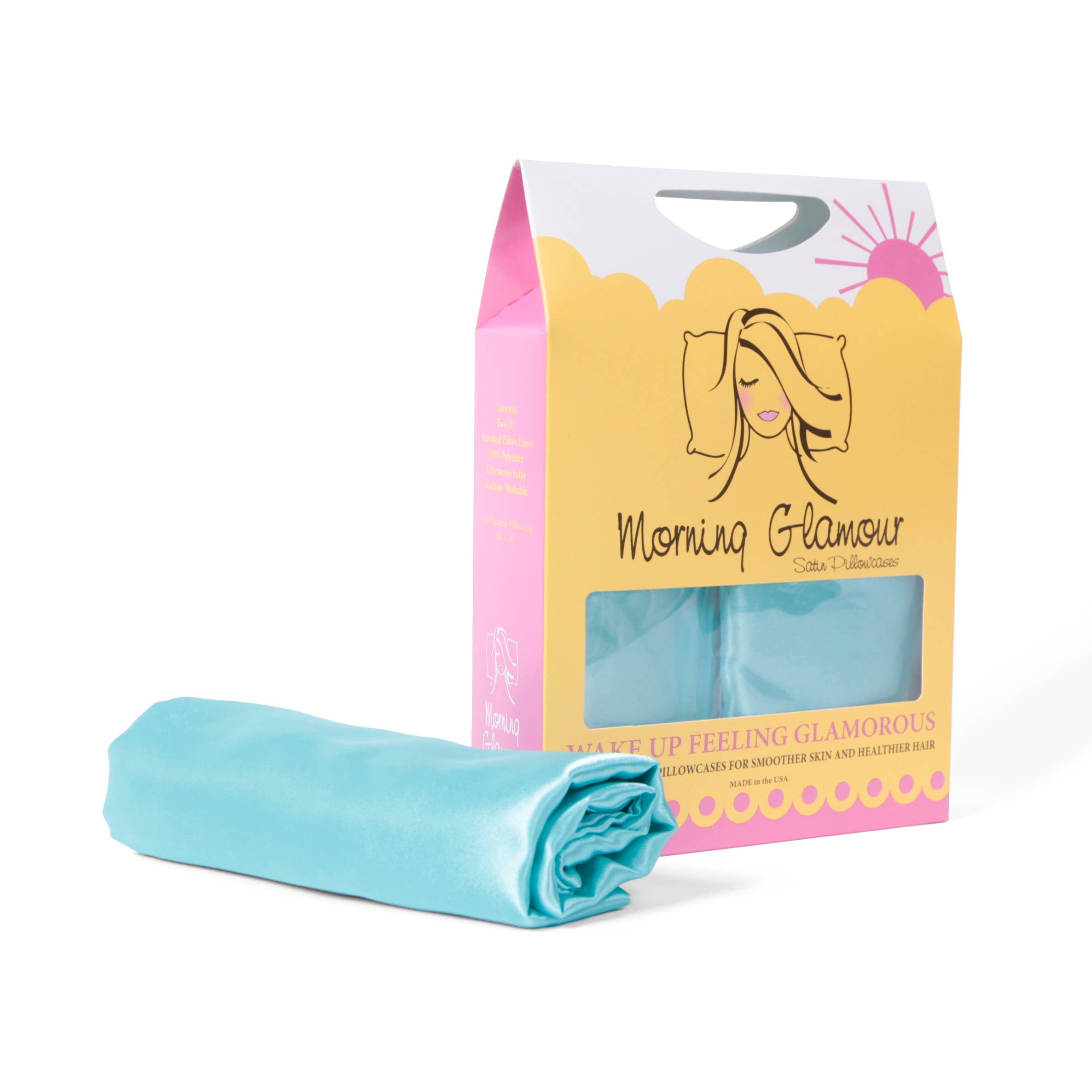 Morning Glamour – wholesale Bedding pillowcase/sham – Signature 2PK Satin Pillowcase- STANDARD/QUEEN10