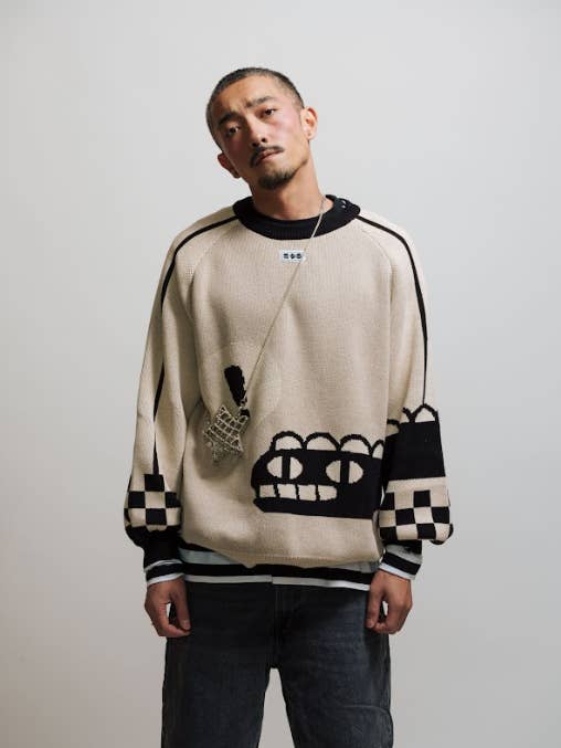 Karepango - Wholesale Knit Sweater - Unisex - SNARP: Thick knit jacquard sweater2