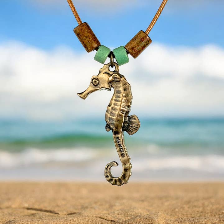 Big Blue by Roland St John - Wholesale Pendant/Charm Necklace - Realistic Seahorse3