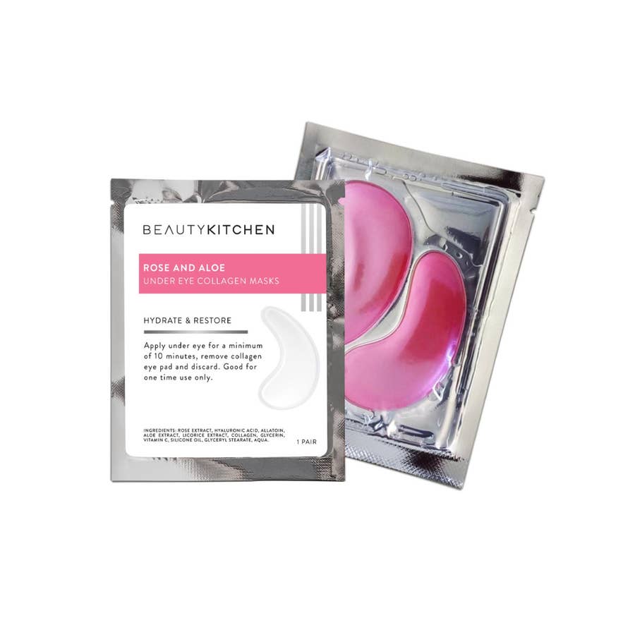 Rose and Aloe Collagen Eye Gel Mask for wholesale by Beauty Kitchen