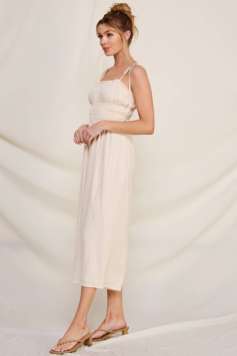 Allie Rose – wholesale Jumpsuit - Dam – Silkeslen ruched Babydoll Jumpsuit5