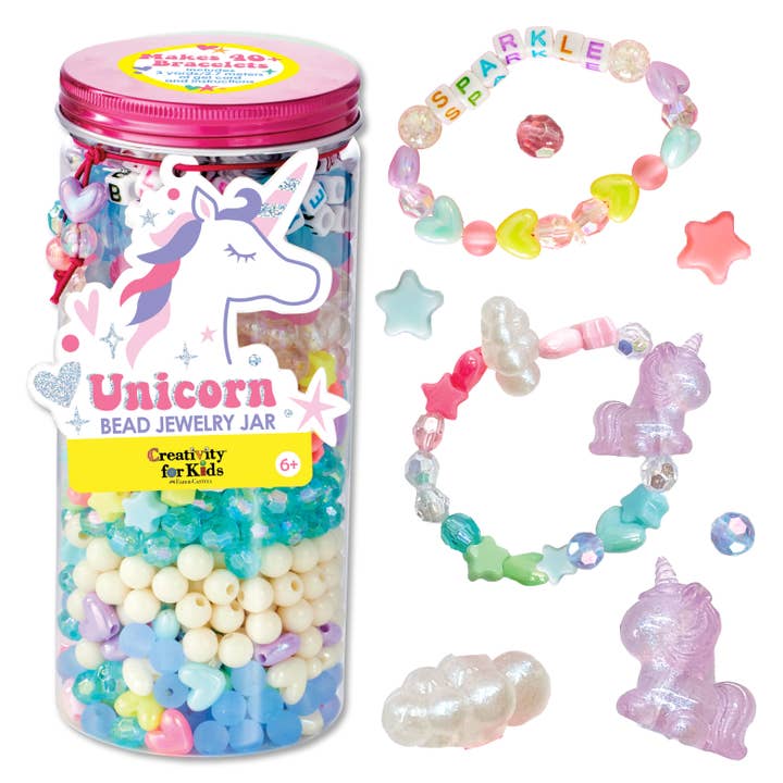 Faber-Castell / Creativity for Kids - Wholesale DIY Jewelry - Kids - Bead Jewelry Jars - Pre-Packed 12 Piece Shelf Display