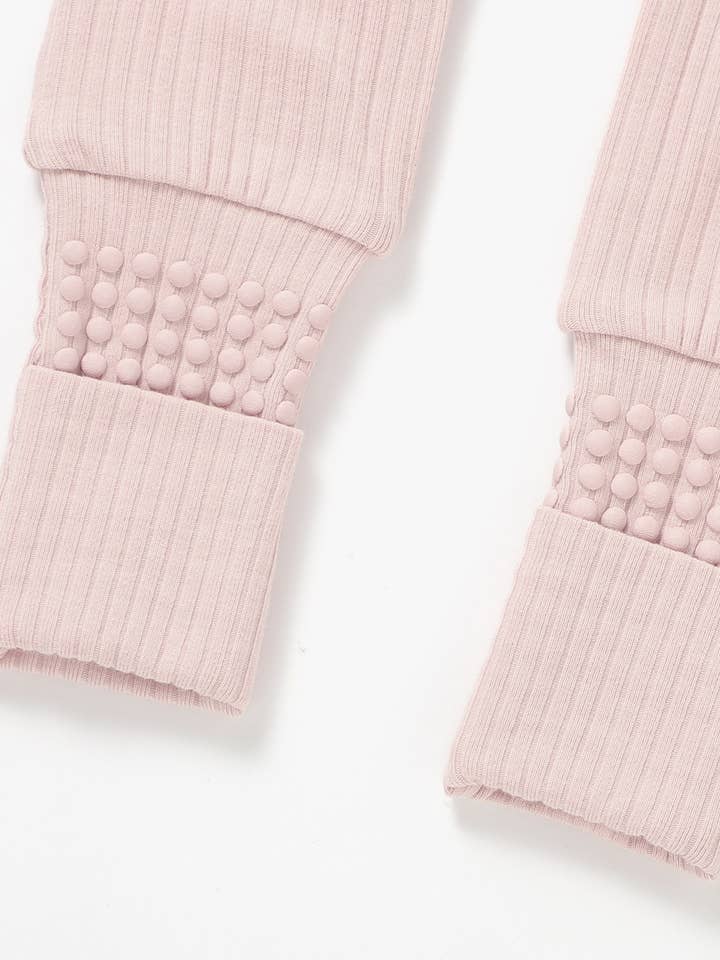 Mila & Co. - Wholesale Jumpsuit - Baby - Ribbed Zipper Romper | Blush