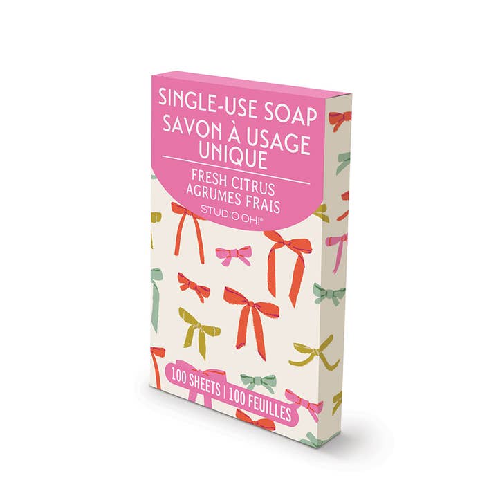 Studio Oh! - Wholesale Hand Soap/Wash - Put a Bow on It Single-Use Soap Sheets