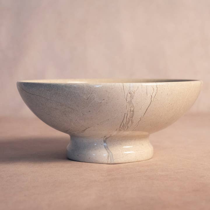 Classic Pedestal Bowl - Boticina - Marble for wholesale by Marigold Market