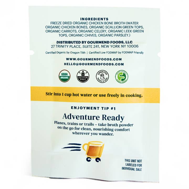 Gourmend Foods – wholesale Broth – Organic Unsalted Instant Chicken Bone Broth Powder3