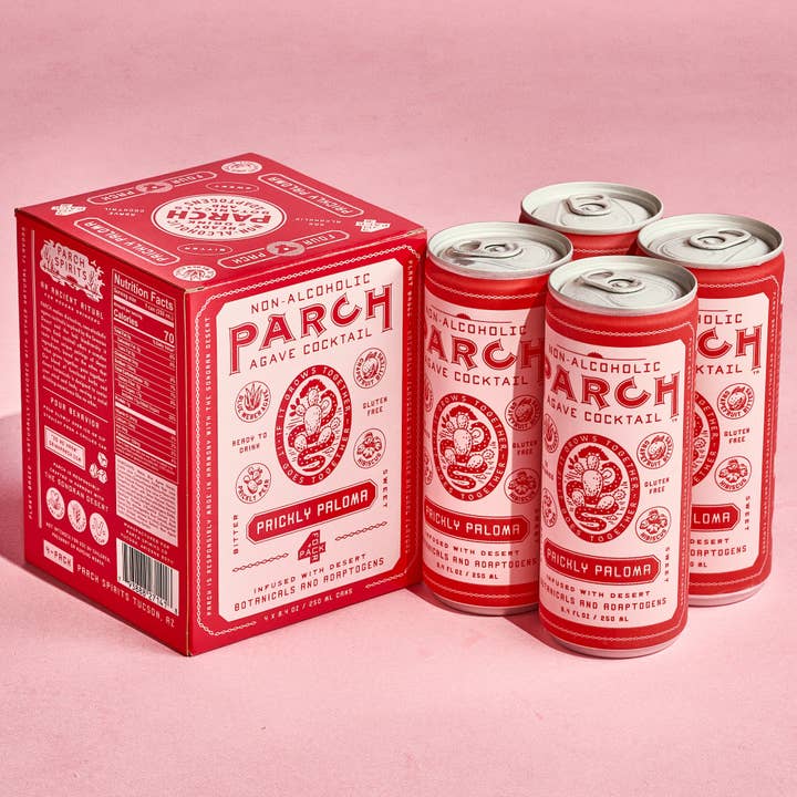Parch Spirits Co. - Wholesale Non-Alcoholic Aperitif/Mocktail - PARCH Prickly Paloma Non-Alc Agave Cocktail - 24 Cans1