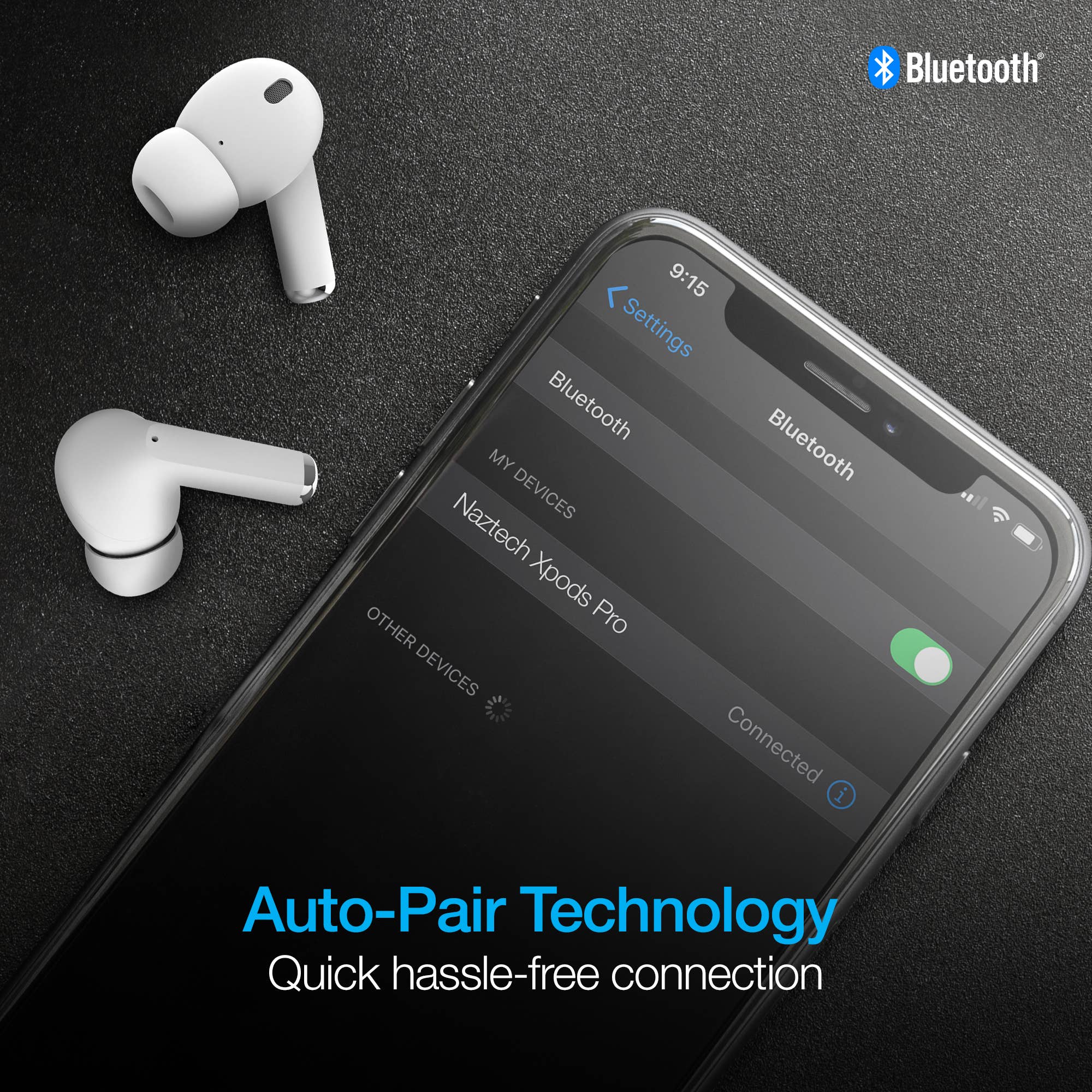 JupiterGear Home - Vente Écouteurs - Naztech Xpods PRO TWS avec boîtier de charge sans fil6