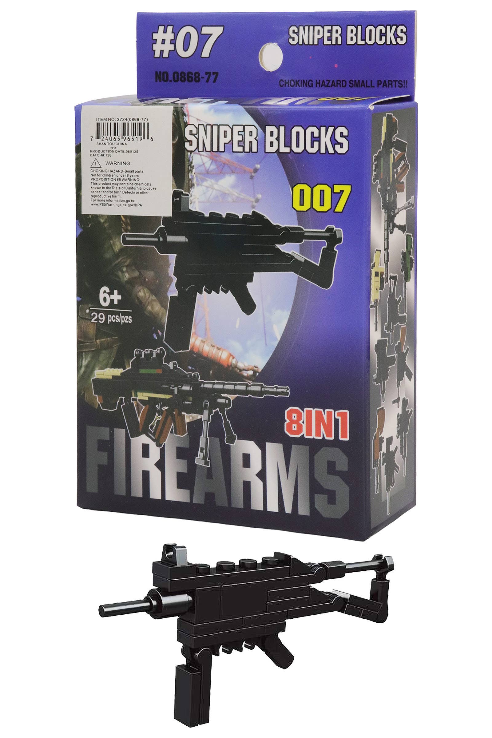 SORTIERT Feuerwaffen-Scharfschütze DIY Baustein-Kit - 16 Boxen für den Großhandel auf Faire13