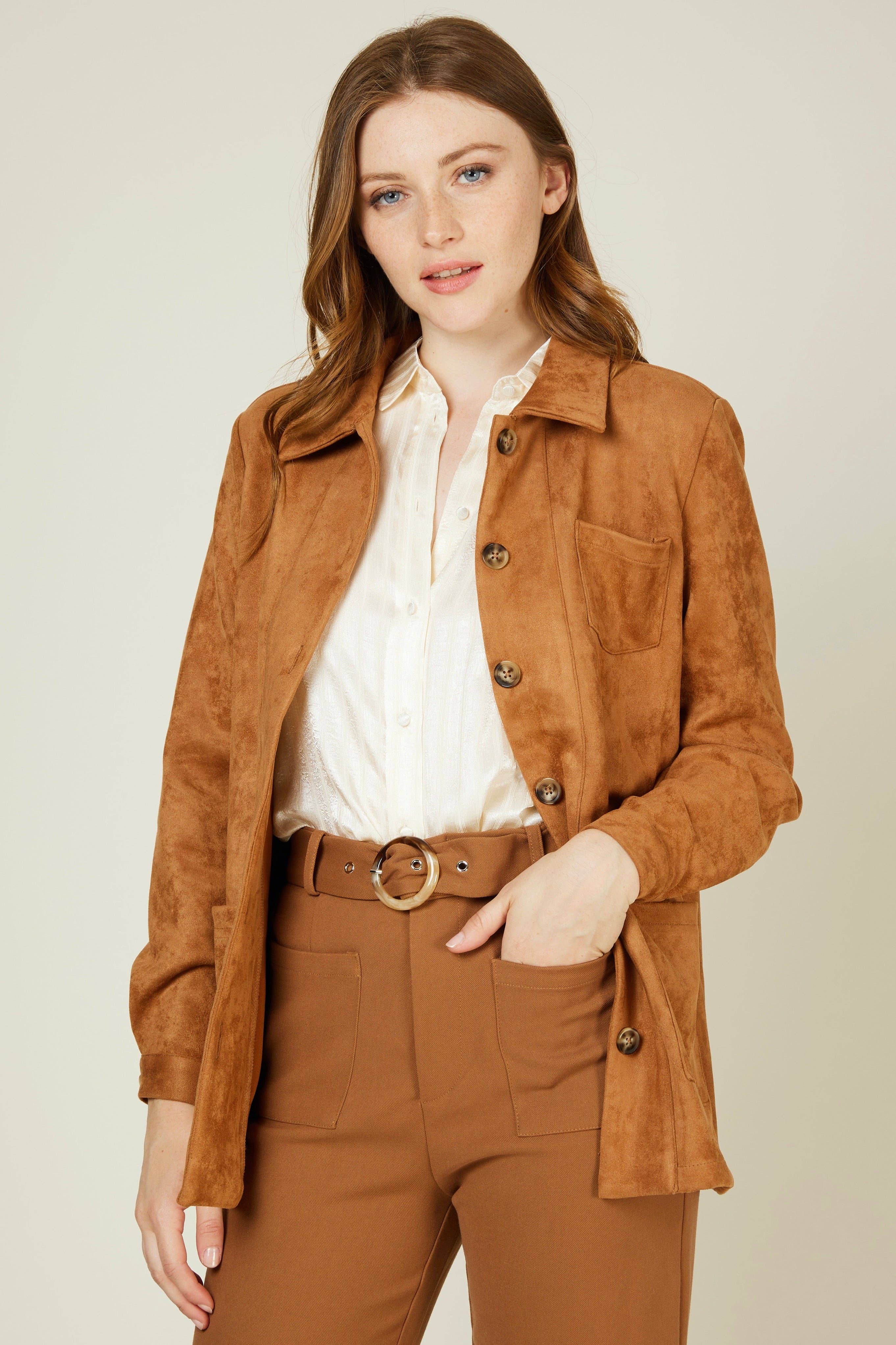 Andy & Lucy - Wholesale Jacket - Women's - VERA - Workers' style jacket in soft suede6