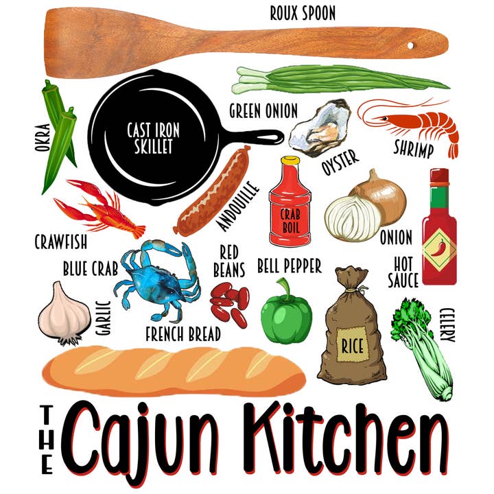 The Cajun Kitchen, Souvenir Home-Decor Toalha de Cozinha por atacado de Distinctive Design Wholesale