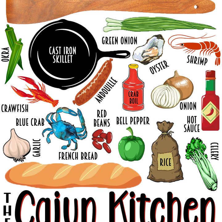 The Cajun Kitchen, torchon de cuisine souvenir Home Decor pour la vente par Distinctive Design Wholesale