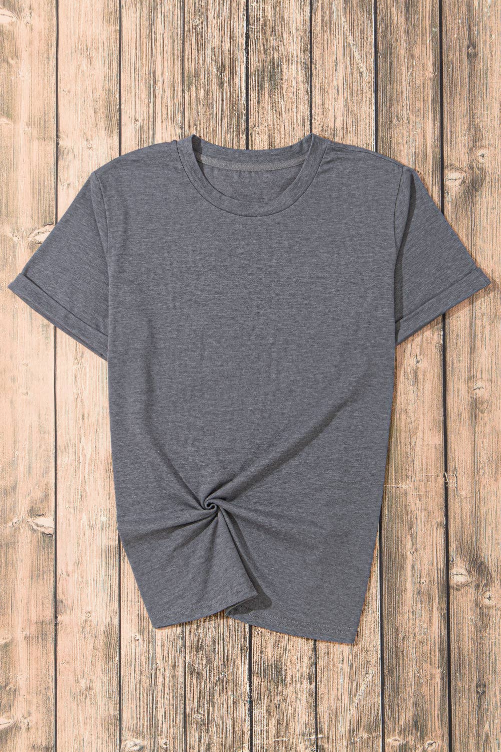 PRETTY BASH - Wholesale T-Shirt - Women's - Solid Short Sleeve Crew Neck Tee30