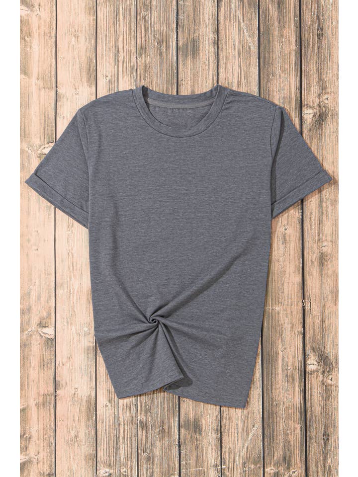 PRETTY BASH - Wholesale T-Shirt - Women's - Solid Short Sleeve Crew Neck Tee30