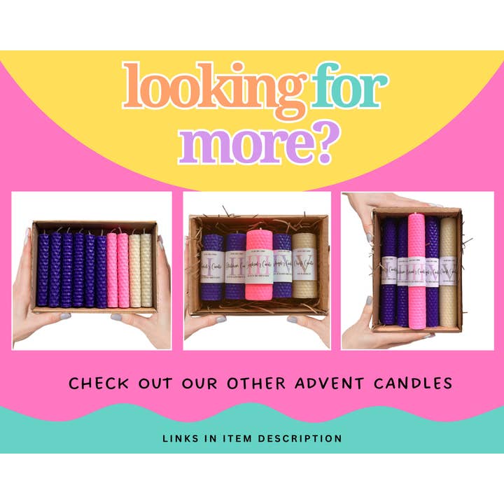 Phoenix Candle Company - Wholesale Pillar Candle - Hand Rolled Beeswax Advent Wreath Pillar Candles