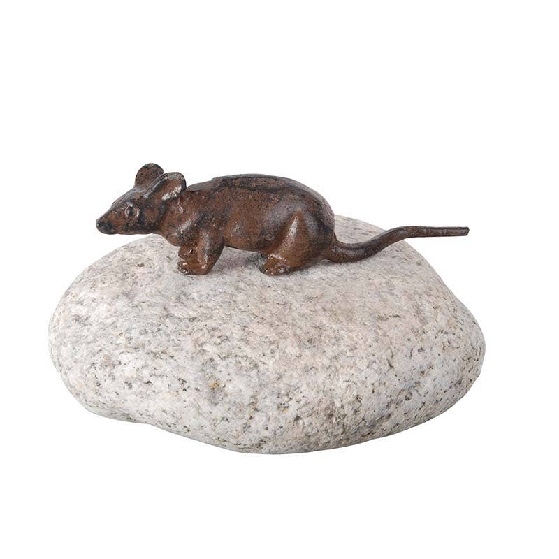 Esschert Design USA - Wholesale Outdoor Ornament/Decor - Animals on Rocks, Cast Iron, Antique Brown, 6 Asst. Styles5