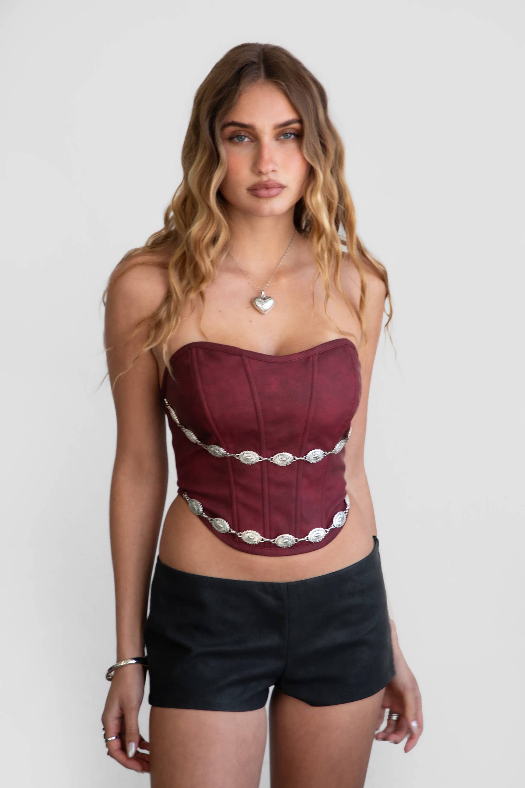 TICTOC - Wholesale Shorts - Women's - LEIAH PU Vegan Leather Low Rise Zipper Closure Micro Shorts15