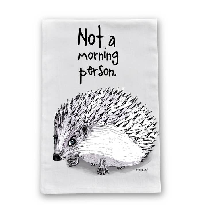 Morning Hedgehog Dish Towel for wholesale by Pithitude