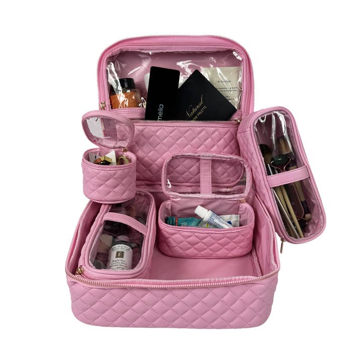 PurseN (new) - Venta al por mayor Bolsa para maquillaje - NUEVO Mini Estuche de Maquillaje Diva - Cuarzo Rosa