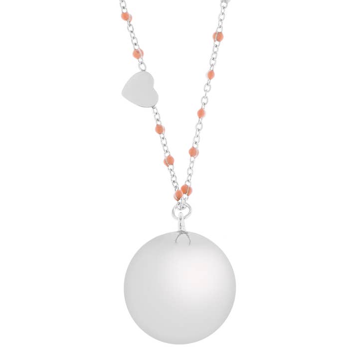 Proud MaMa - Wholesale Pendant/Charm Necklace - ID-490
Bola pregnancy necklace
Fine silver/pink ∅ 20 mm