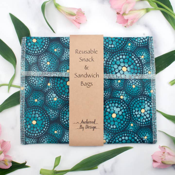 Anchored By Design - Wholesale Food Storage Wrap/Bag - Reusable Snack & Sandwich Bags