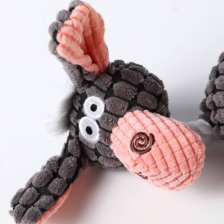 PAWPAWwholesale - Wholesale Pet Rope Toy - Dog - Cute Cartoon Plush Donkey Dog Chew Rope Pet Toy_CWMM52392