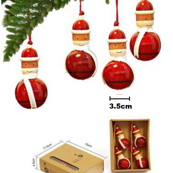 Træ Santa Sæt - 4er pack for engroshandel hos Lyfesutra GmbH