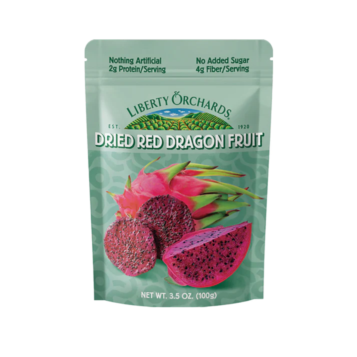 I Got Your Candy - Wholesale Dried/Dehydrated Fruit - Liberty Orchards Dried Red Dragon Fruit Peg Bag 3.5oz - 17ct0