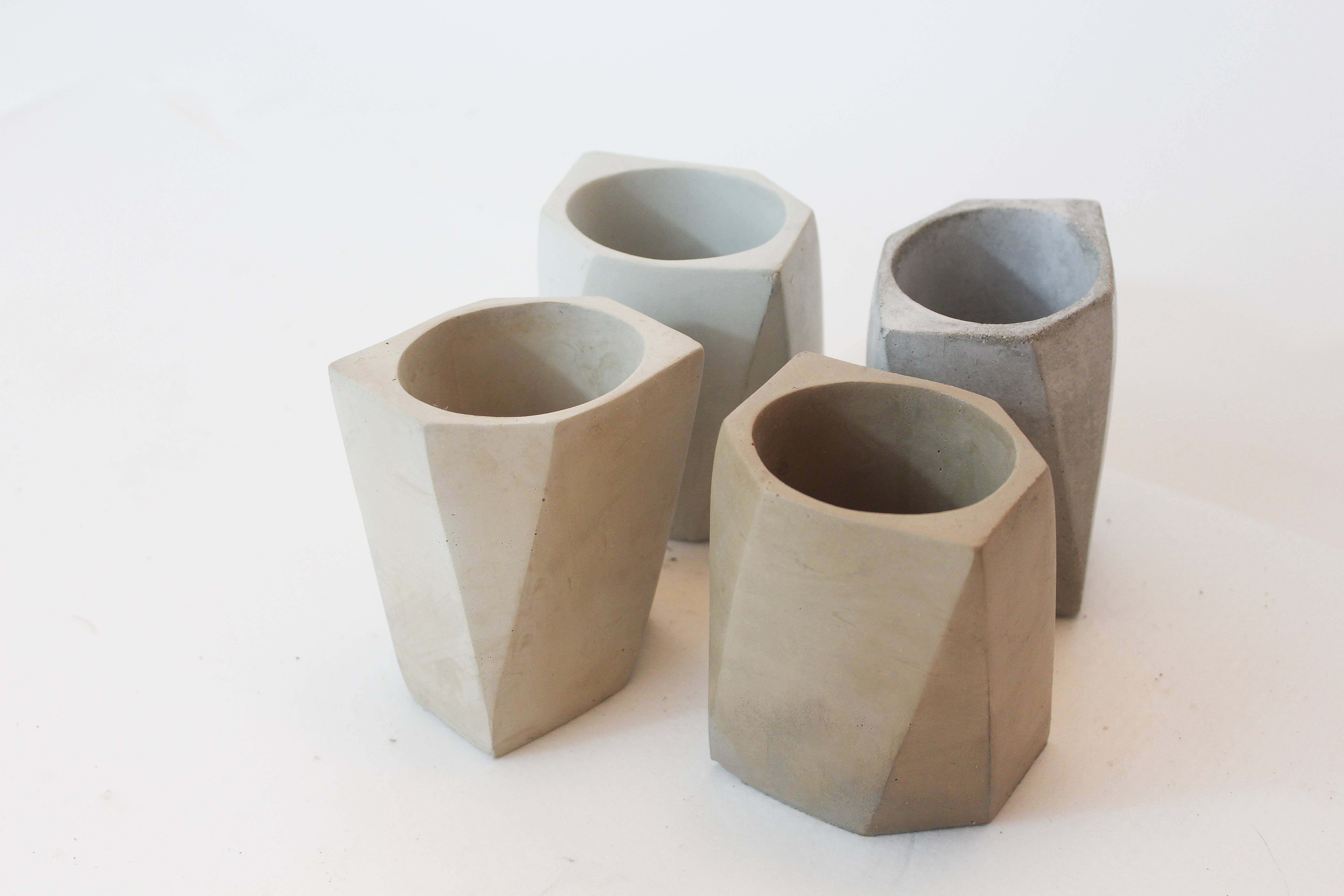 Mindful Cements - Wholesale Plantenpot - Geometrische plantenpot en pennenhouder in neutrale kleuren1