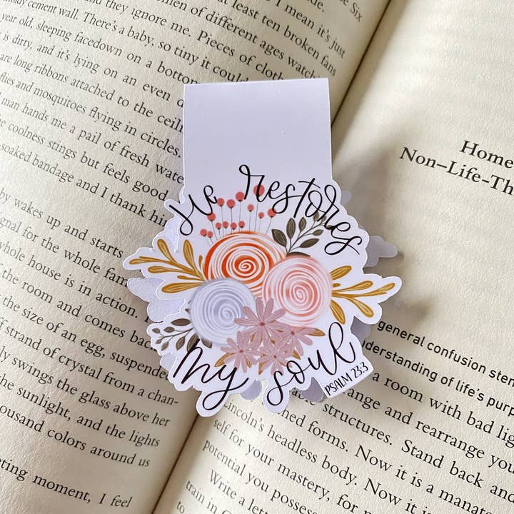 He Restores My Soul Magnetic bookmark for wholesale by TaleMeCo