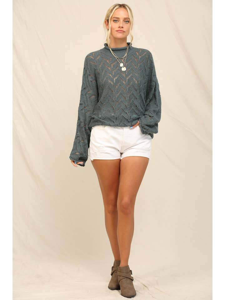 KyeMi - Wholesale Knit Sweater - Women's - An Openwork And Cable Knit Oversized Sweater3